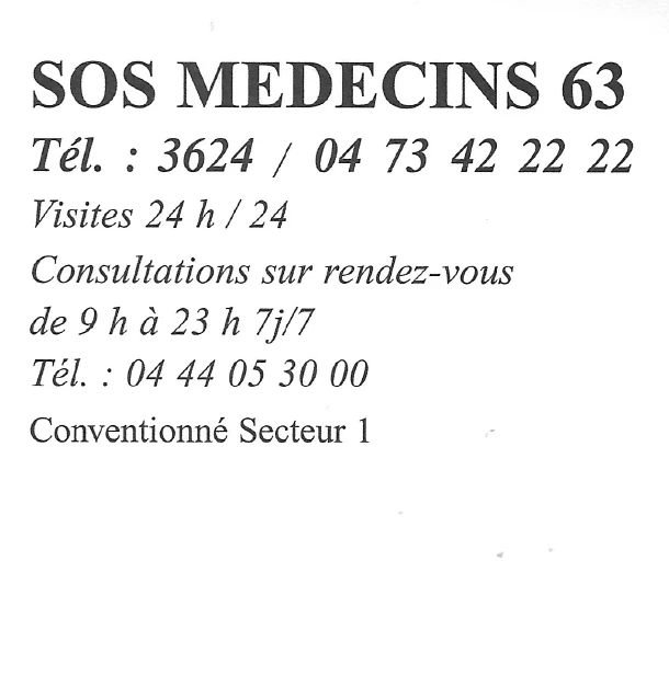 1 - AMUAC Médecin de Garde 7j/7 Sans RDV