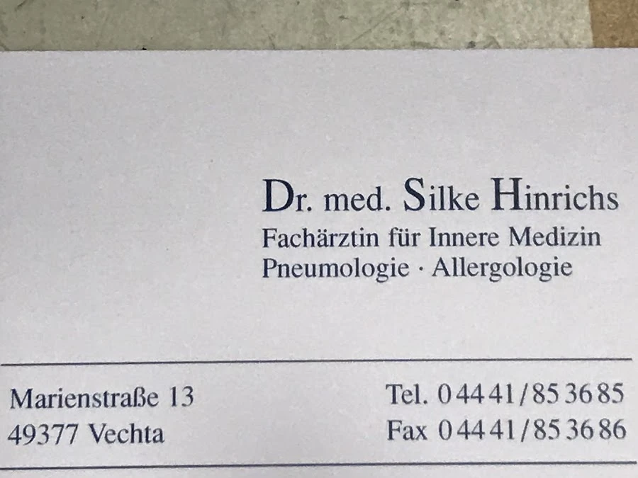 1 - Frau Dr. med. Silke Hinrichs