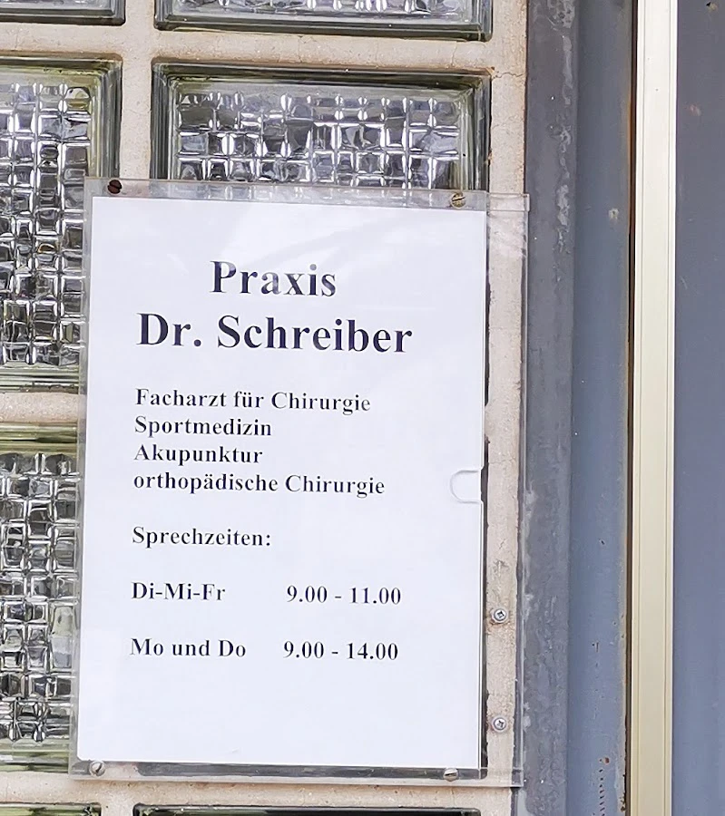 1 - Herr Dr. med. Reinhard Schreiber