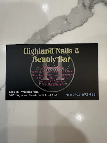 8 - HIGHLAND NAILS AND BEAUTY BAR ROMA - QUEENSLAND