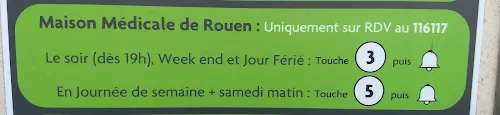 3 - Maison Médicale de garde de Rouen RDV en appelant le 116117